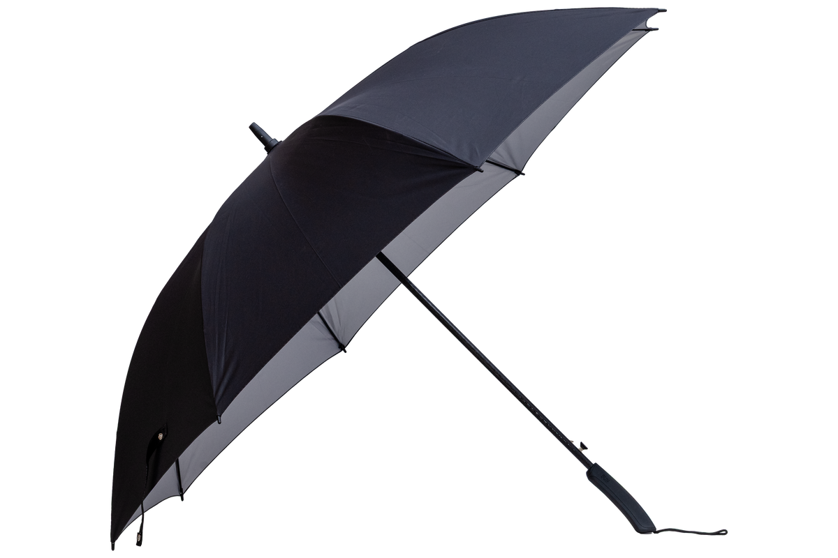 Golf Auto Black Silver - Auto Open UV Protective Non-Foldable Umbrella